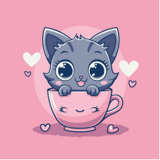 Картина за номерами "Пухнастий чайочок" ©arttem_illustration 15654-AC 30х30 см