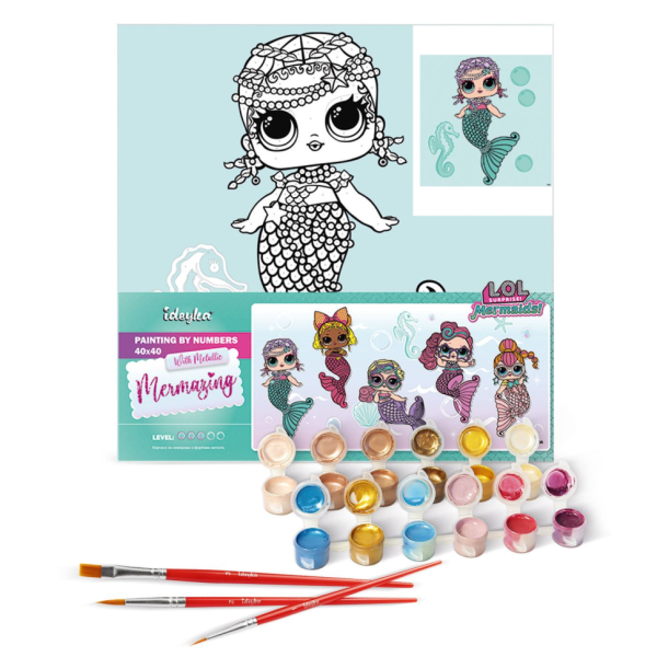 Картина по номерам "L.O.L. Surprise! Mermaids Merbaby" KHO6262, 40х40 см