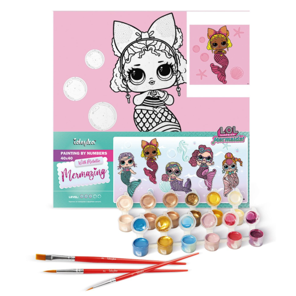 Картина по номерам "L.O.L. Surprise! Mermaids Queen Bee" KHO6265, 40х40 см