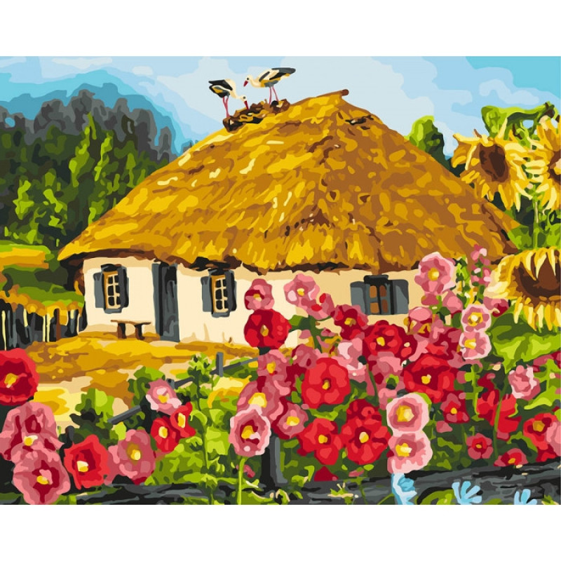 Картина за номерами. Сільський пейзаж "Мальовничий пейзаж" 40 * 50см KHO2286