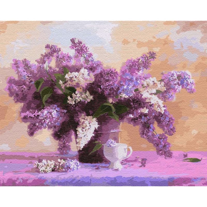 Картина за номерами. "Яскравий букет бузку" 40 * 50см КНО3111