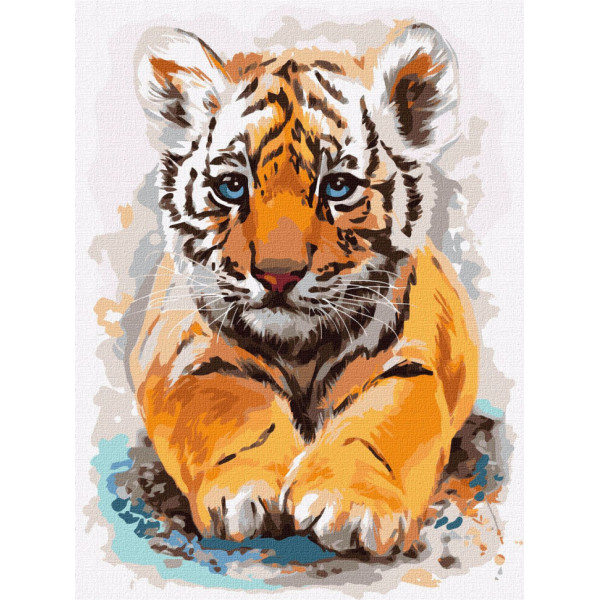 Картина за номерами. Ідейка "Маленьке тигреня" 30х40см KHO4287