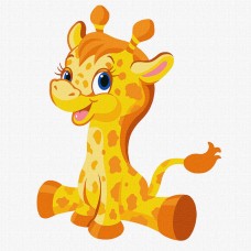 Картина за номерами "Маленький жираф" Ідейка KHO6002 30х30 см