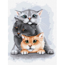 Картина по номерам "Маленькие любимцы" Идейка KHO4258 30х40 см