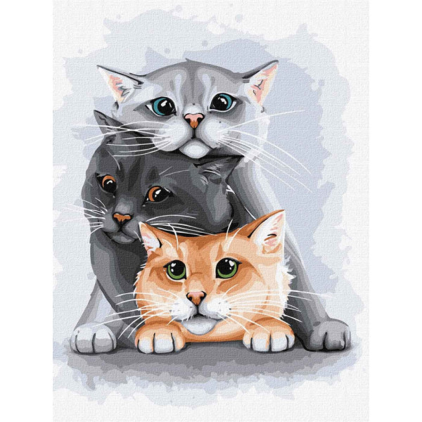 Картина по номерам "Маленькие любимцы" Идейка KHO4258 30х40 см