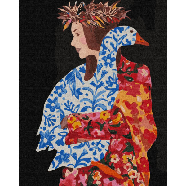 Картина по номерам "Под синим крылом" Идейка KHO4928 40х50см