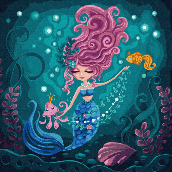 Картина за номерами "Русалка" ©Elena Schweitzer Ідейка KHO5060 40х40 см