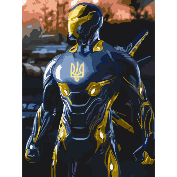 Картина по номерам "Железный патриот" Bambi 10382-NN 30х40 см