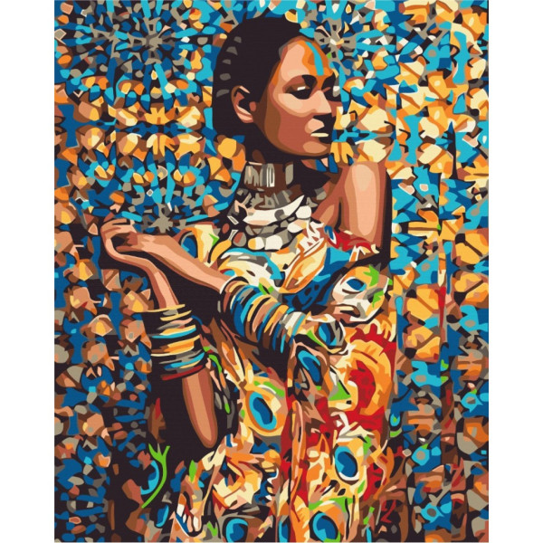 Картина за номерами "Принцеса Зімбабве" BS23464  Brushme 40х50 см