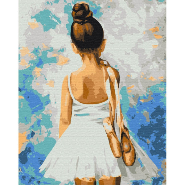 Картина за номерами "Мадемуазель з пуантами" BS28358  Brushme 40х50 см