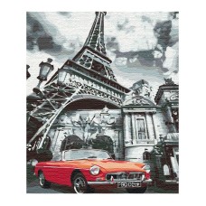 Картина по номерам "Красный цвет Парижа" BS51606  Brushme 40х50 см