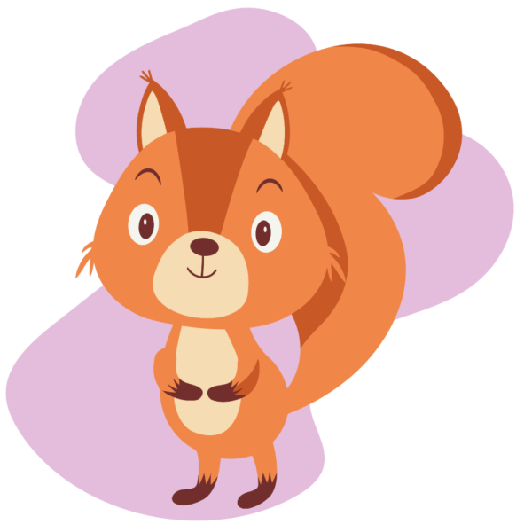 Розпис на полотні "Білочка подружка" MBS028  Brushme 20х20 см