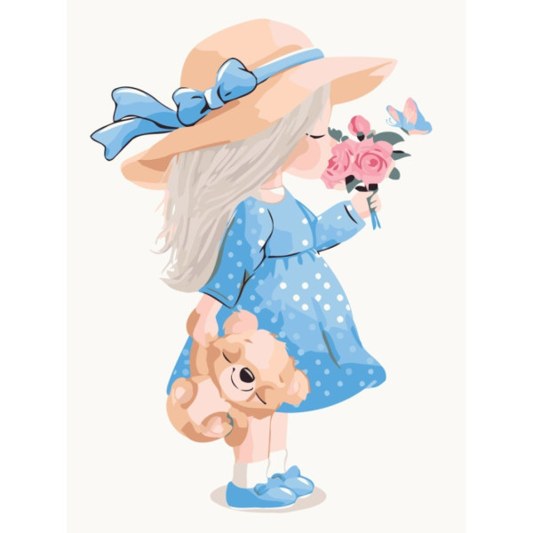 Картина за номерами "Маленька леді" KBS7123  Brushme 30х40 см