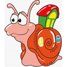 Розпис на полотні "Домівка равлика" MBS005  Brushme 20х20 см