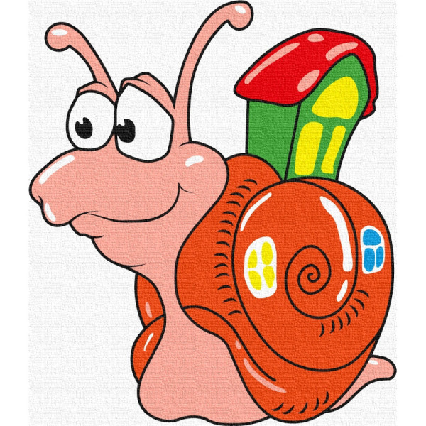 Розпис на полотні "Домівка равлика" MBS005  Brushme 20х20 см