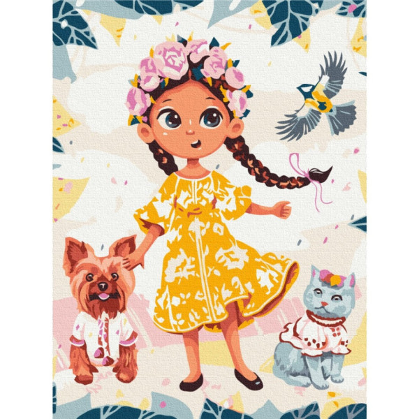 Картина за номерами "Україночка Софійка" ©Karyna Yasynova KBS0106  Brushme 30х40 см