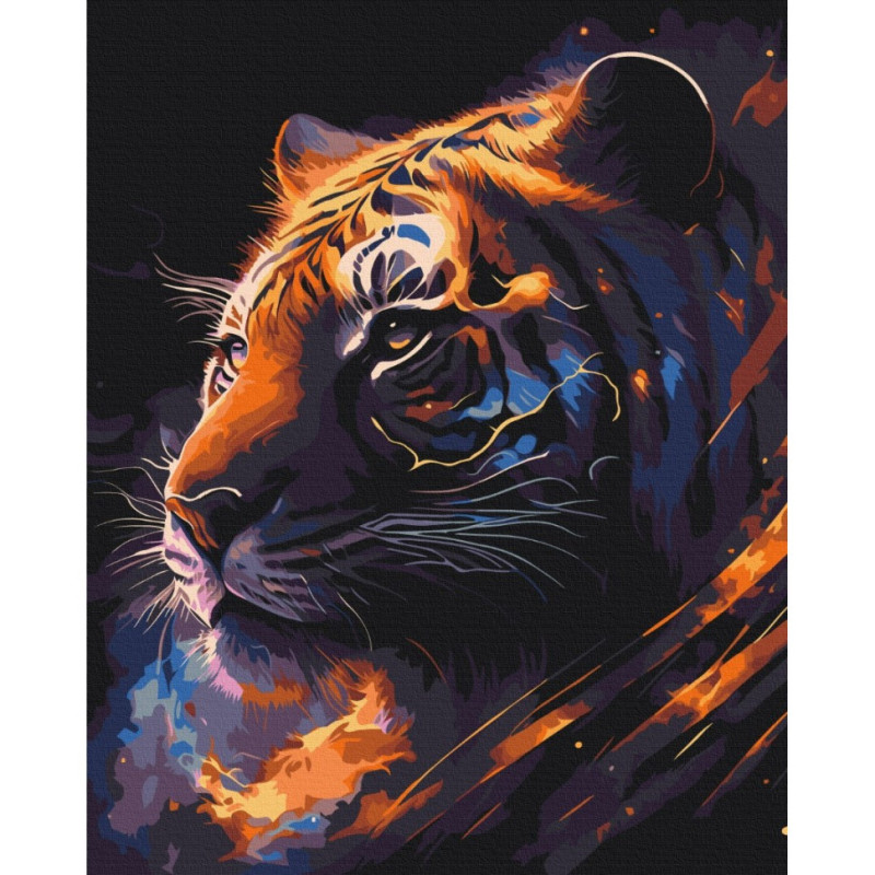 Картина за номерами "Тигр Зодіак" BS53691  Brushme 40х50 см