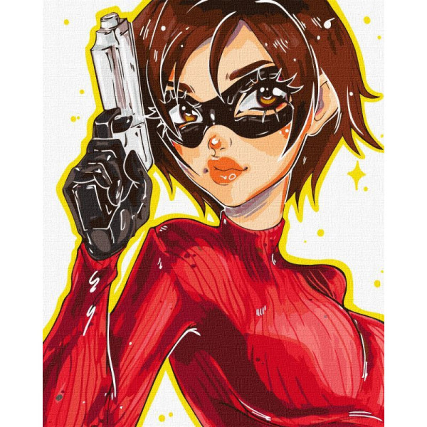 Картина за номерами "Дівчина-агент" ©nila_art_art KHO2551 40х50 см Ідейка