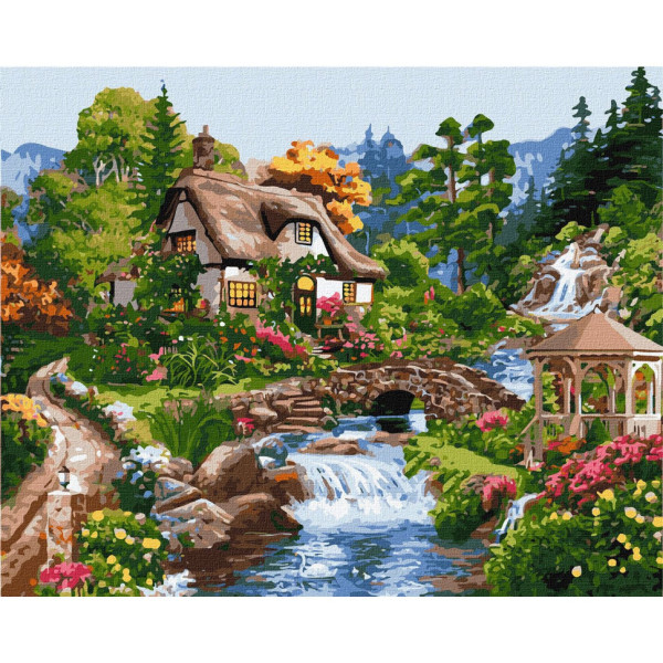 Картина по номерам "Загородный коттедж" ©Елена Гураль KHO6320 40х50 см Идейка