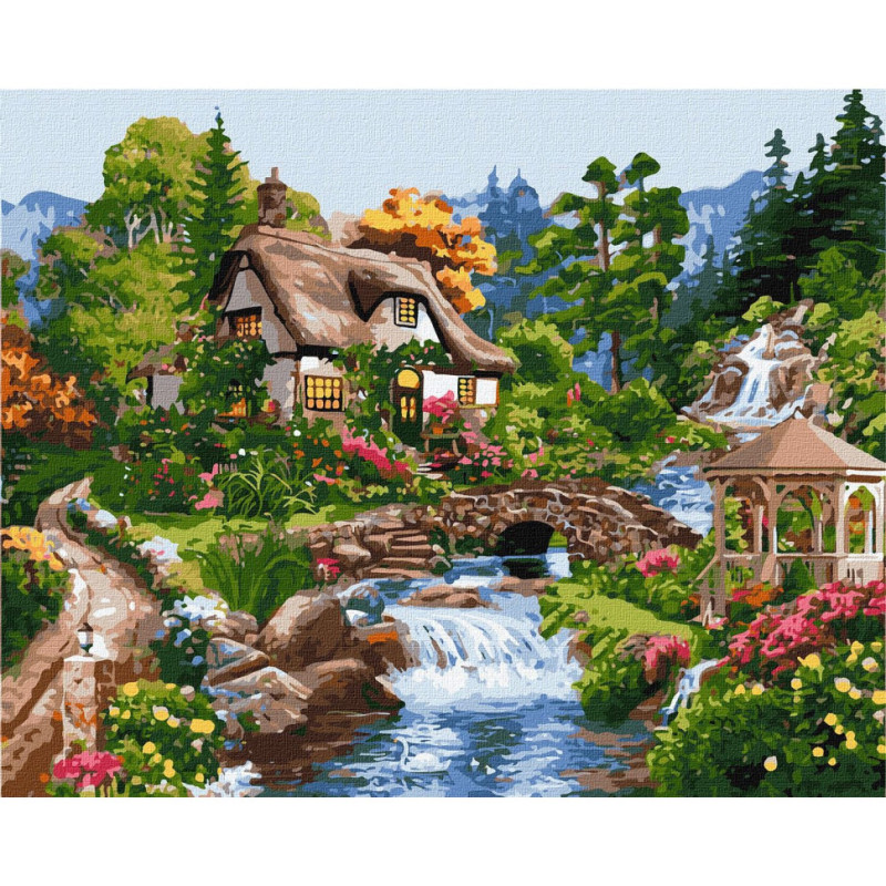 Картина за номерами "Заміський котедж" ©Олена Гураль KHO6320 40х50 см Ідейка