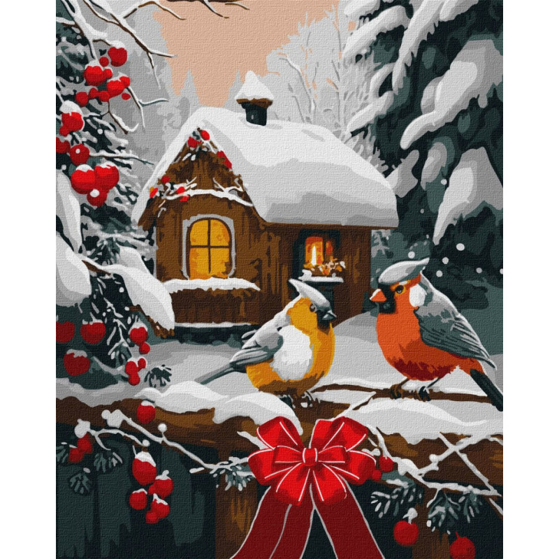 Картина за номерами "Снігова казка" ©art_selena_ua Ідейка KHO6534 40х50 см