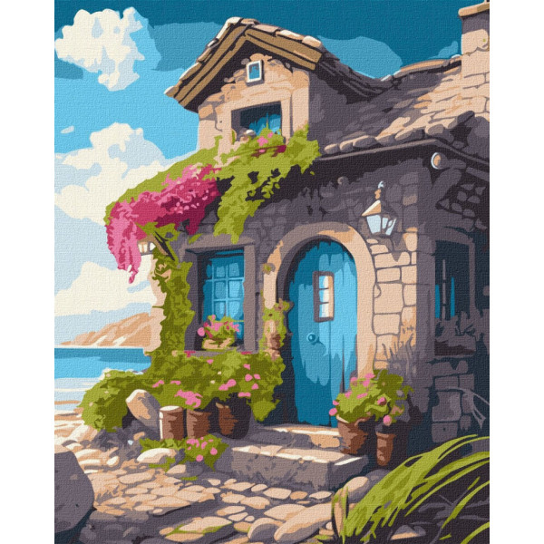 Картина по номерам "Дом на побережье" ©art_selena_ua KHO6331 40х50 см
