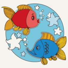 Картина за номерами "Кольорові рибки" 15036-AC 30х30 см