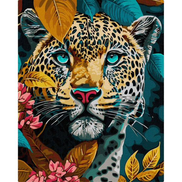 Картина за номерами "Небезпечний звір із фарбами металік extra" KHO6536 40х50 см