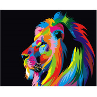 Картина за номерами. Brushme "Райдужний лев" GX3973, 40х50 см