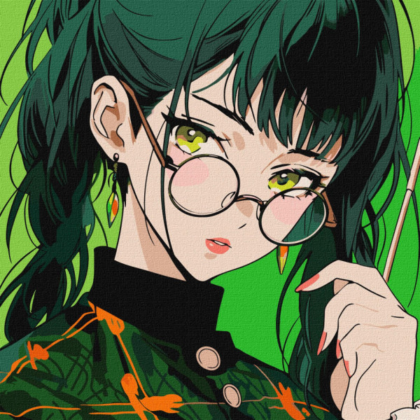 Картина по номерам "Магия зеленых глаз" KHO8380 40х40см