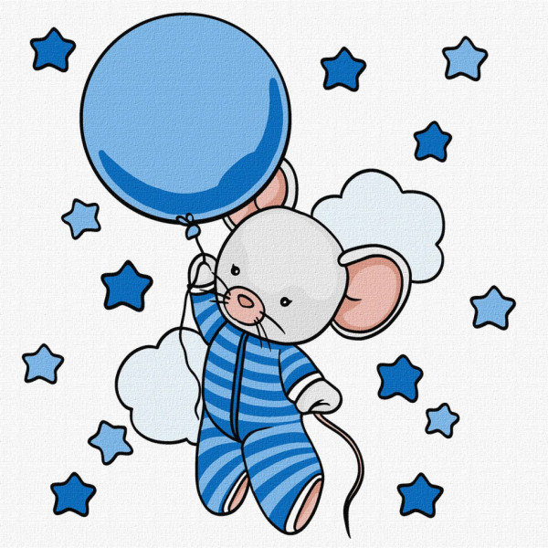 Картина по номерам "Путешествие к звездам" KHO6129 25х25см