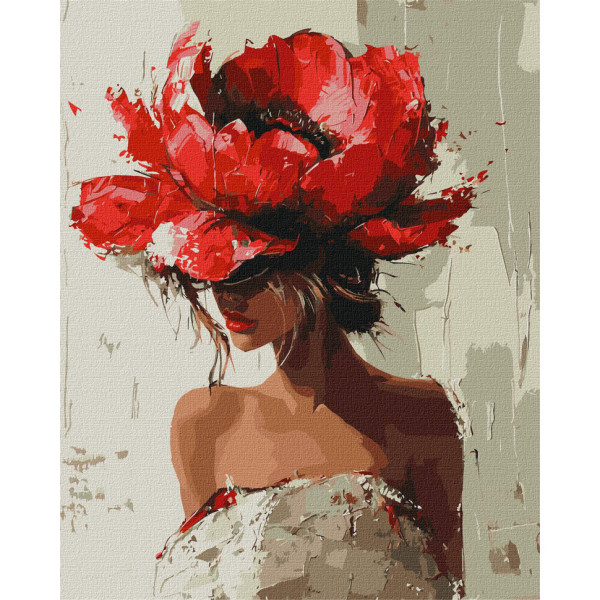 Картина по номерам "Изысканный бутон" KHO8439 40х50см