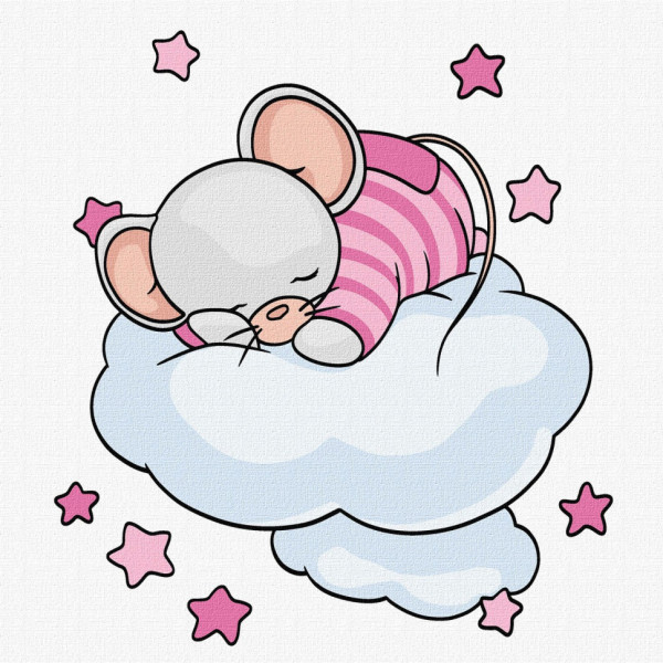 Картина по номерам "Путешествие по облачку" KHO6131 25х25см