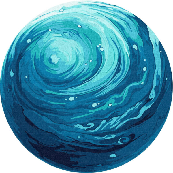 Картина за номерами з підсвічуванням "Планета Натхнення" GA1065 d26 см