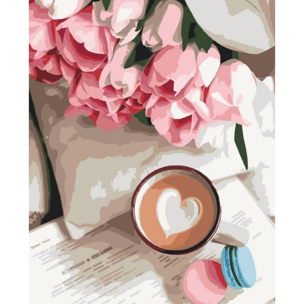 Картина за номерами "Какао для коханої" BS51325, 40x50 см