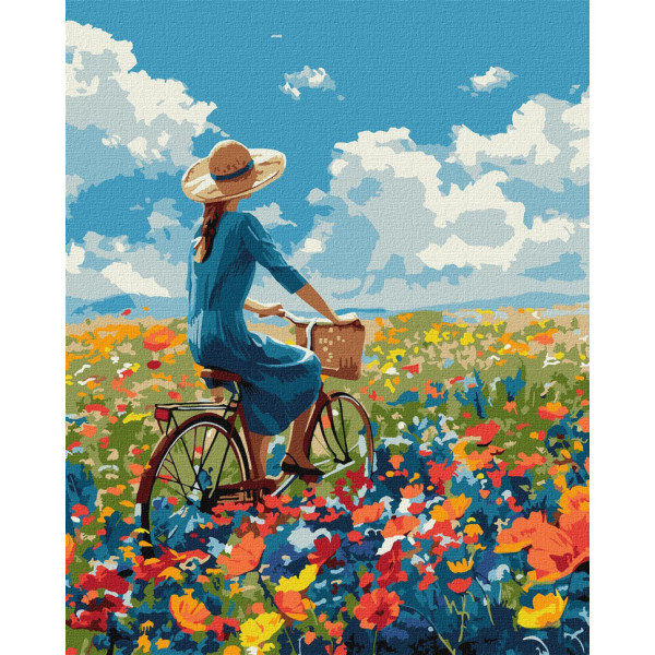 Картина за номерами "Поїздка у квітах" KHO8454, 40х50 см