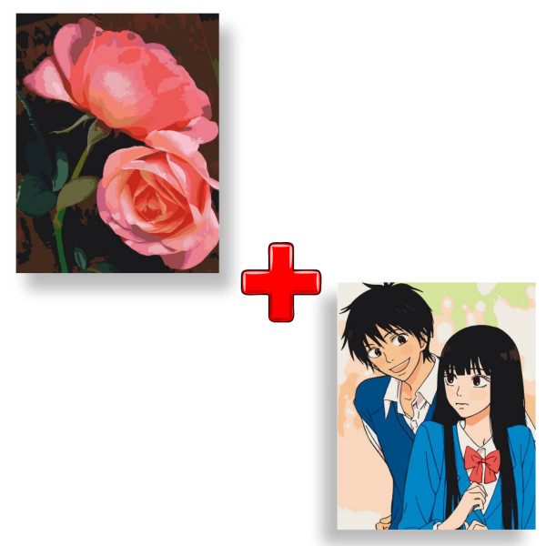 Набор картин по номерам 2 в 1 "Совершенные краски" 40х50 13109-AC и "Достучаться до тебя" 40х50 16067-AC