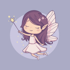 Картина по номерам "Фея Элли и волшебная палочка" ©arttem_illustration 15650-AC 30х30 см