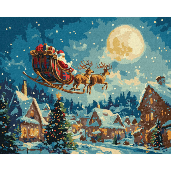 Картина по номерам "Рождественская сказка" KHO5148, 40х50 см