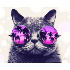 Картина по номерам. Brushme "Котик на Маями" GX29637, 40х50 см