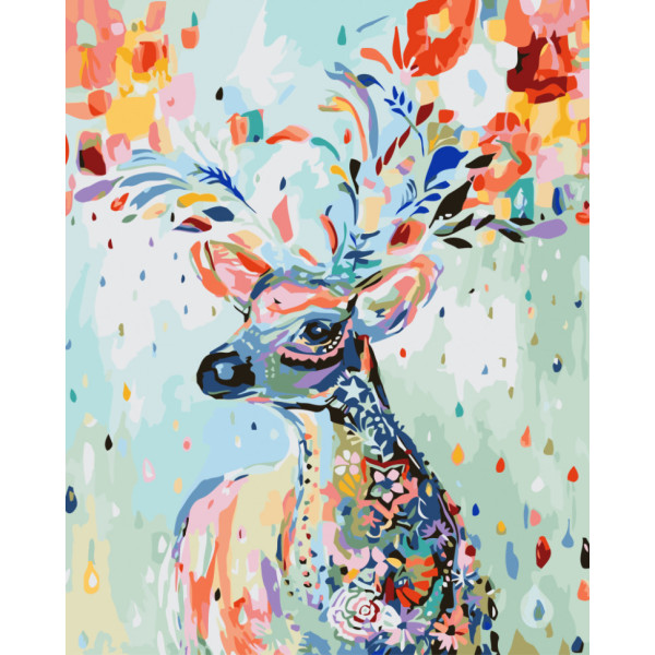 Картина за номерами. Brushme "Барвистий олень" G202, 40х50 см