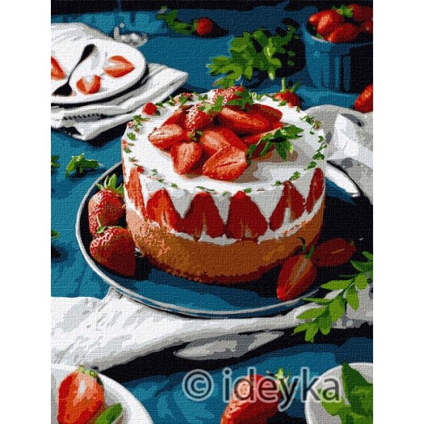 Набір для розпису номерів. "Стигла полуничка" KHO5608 40*50см