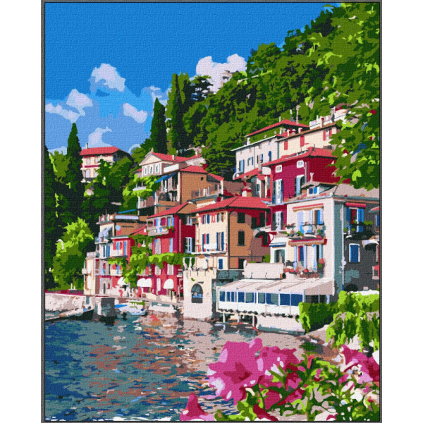 Картина по номерам "Волшебное озеро Комо" Идейка KHO3621 40х50 см