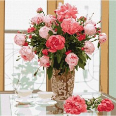 Картина по номерам "Любимые розовые пионы" ©Ira Volkova Идейка KHO3201 50х50 см