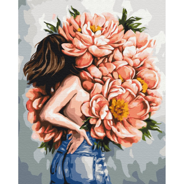 Картина за номерами "Півонії жіночності"@Дар'я Михайлишина Brushme BS53301 40х50 см