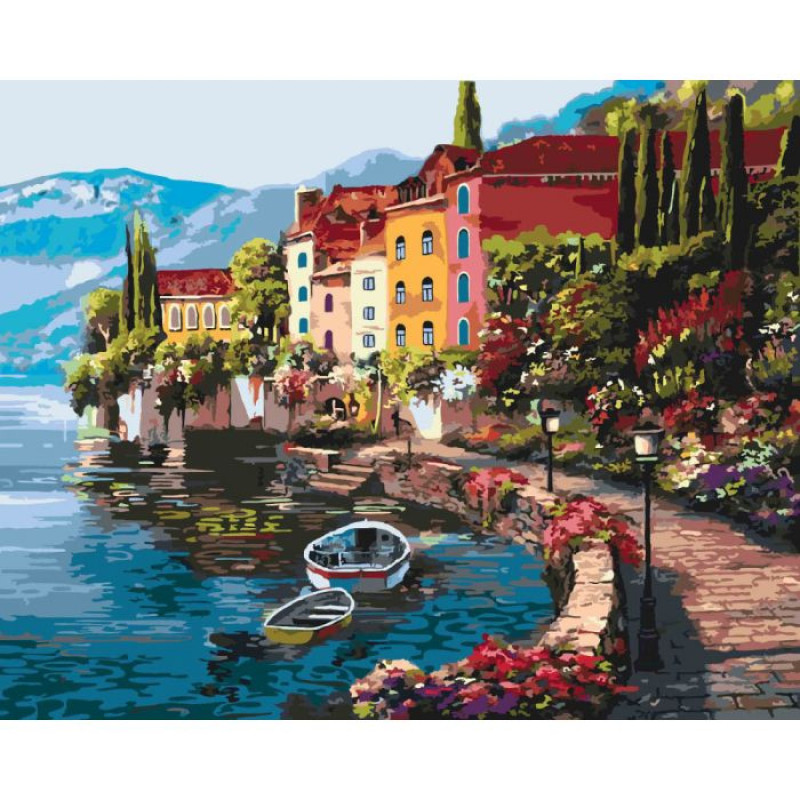 Картина за номерами "Ранок на березі озера 2" KHO3503, 40 * 50 см