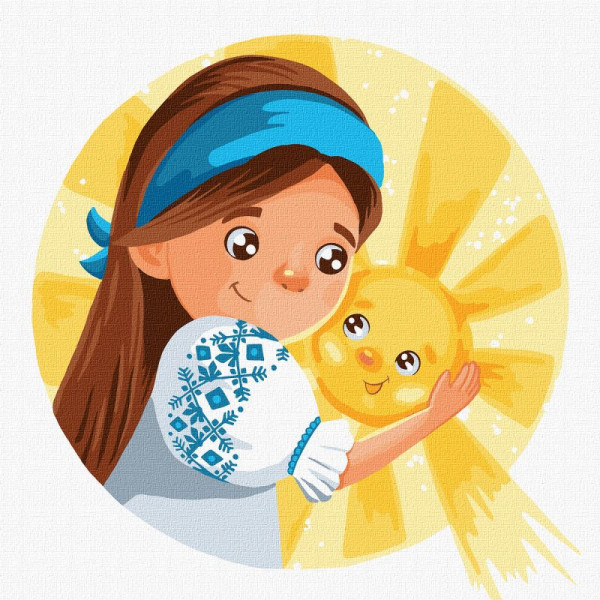 Картина по номерам "Солнышко" ©Екатерина Валерьева Идейка KHO2404 30х30 см