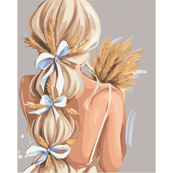 Картина по номерам "Полевая девушка" Bambi 10389-NN 40х50 см