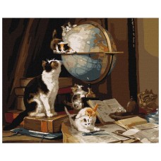 Картина по номерам "Любознательные котята" ©Henriette Ronner-Knip Идейка KHO4475 40х50 см