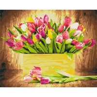 Картина за номерами "Святкові тюльпани" Brushme BS5666 40х50 см